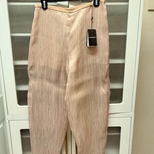 Emporio Armani Beige Striped Trousers